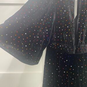 Size Medium NWT Farm Rio velvet and rhinestone midi dress.